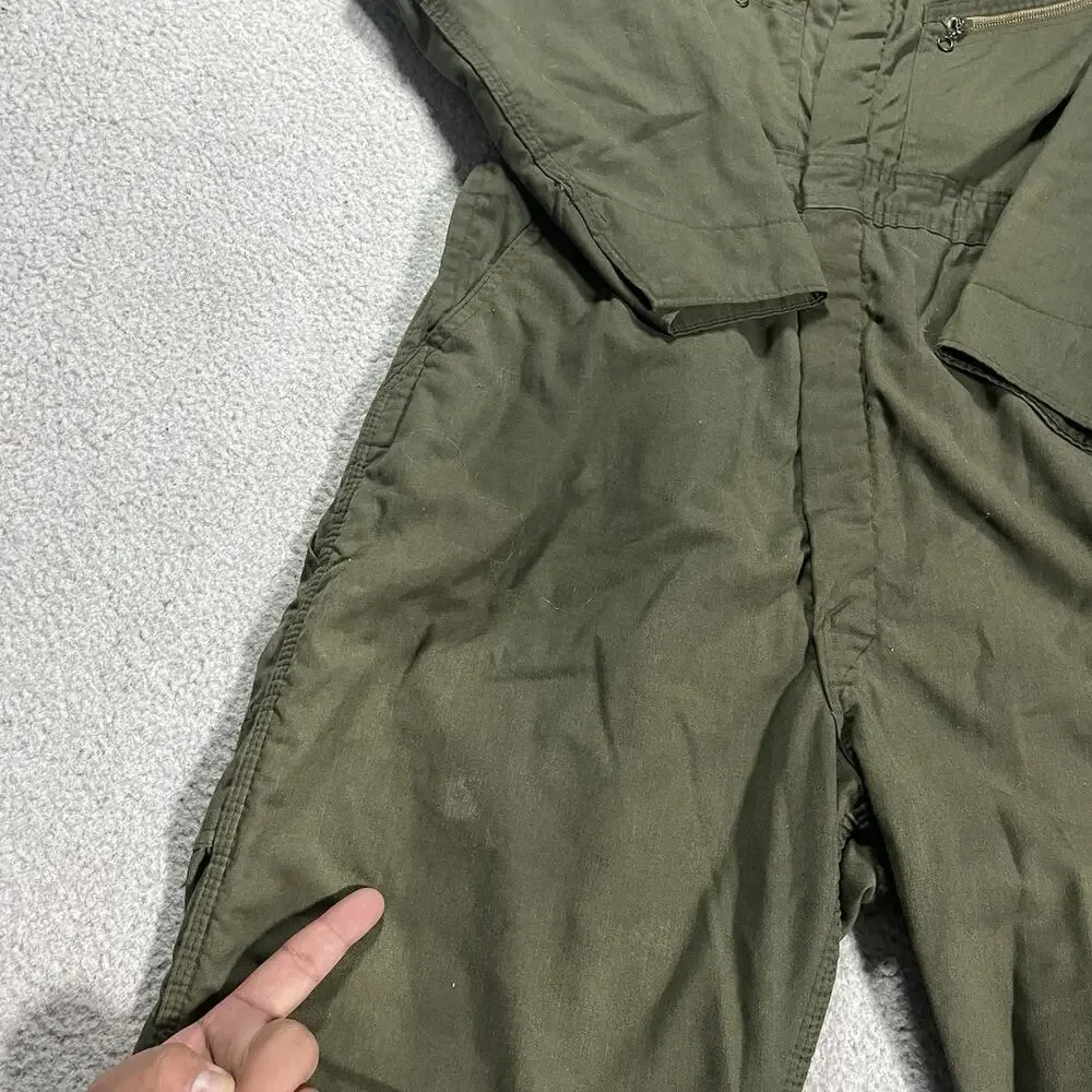 Oshkosh Bgosh Overalls Mens Green Olive VTG Union Insulated Lined Workwear W38